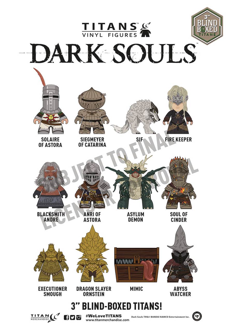 Dark Souls Titans Mini Figure Blind Mystery Box 18-Piece Display