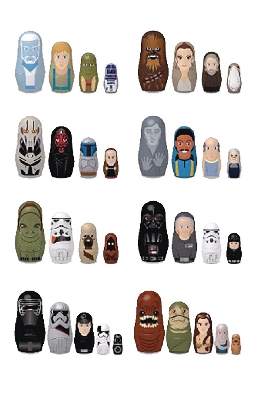 Star Wars Hidden Heroes Nesting Dolls Blind Mystery Box Display