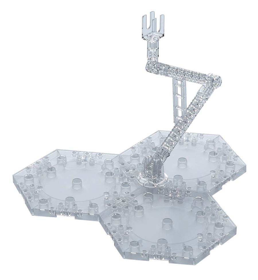 Gundam Display Stand -  Box Of 15 Units - Action Base 4 For 1/144 & 1/100 Kits - Clear