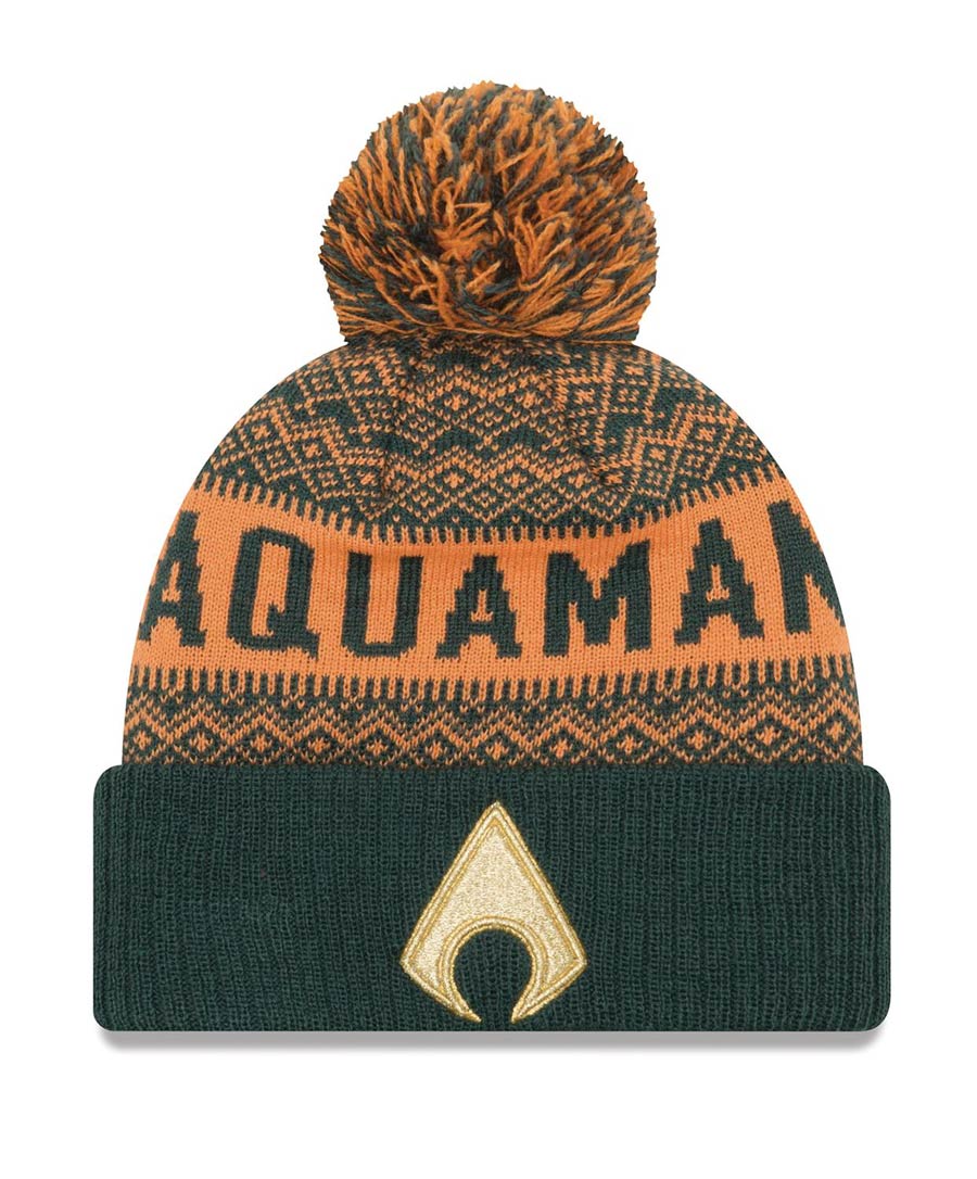 DC Comics Wintery Pom Knit Beanie - Aquaman