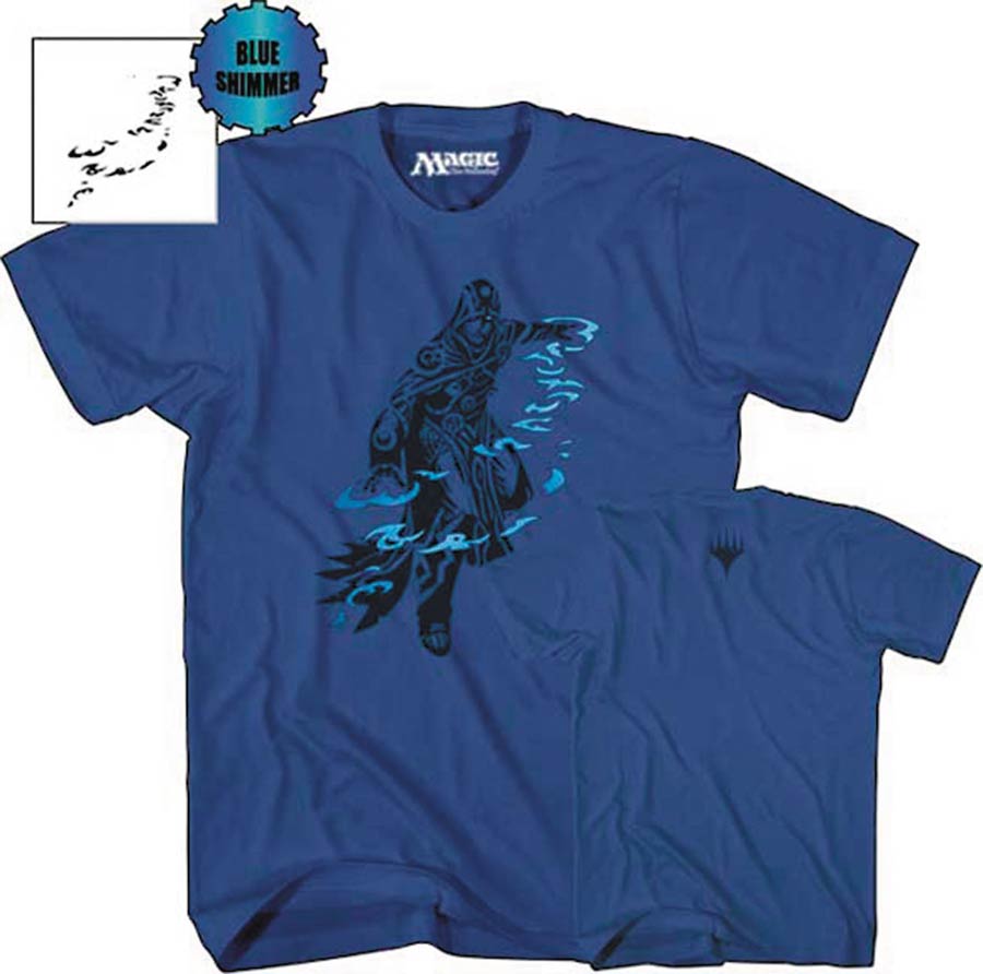 Magic The Gathering Jace Beleren Blue T-Shirt Large