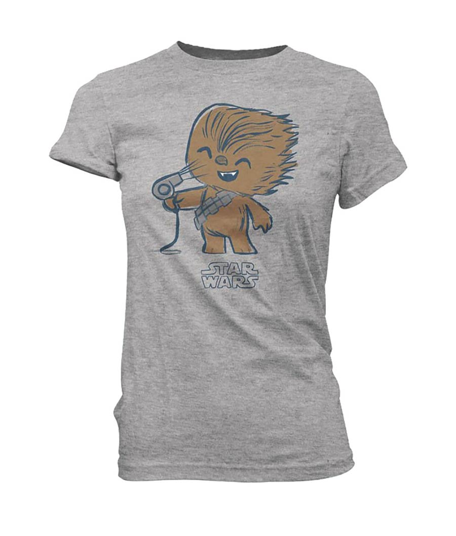 Super Cute Tees Star Wars Chewy Hair Dryer T-Shirt X-Small