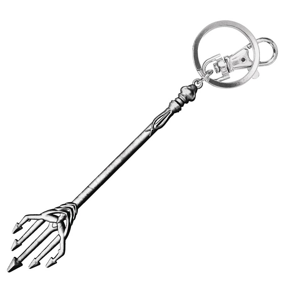 Justice League Movie Aquaman Trident Pewter Keyring