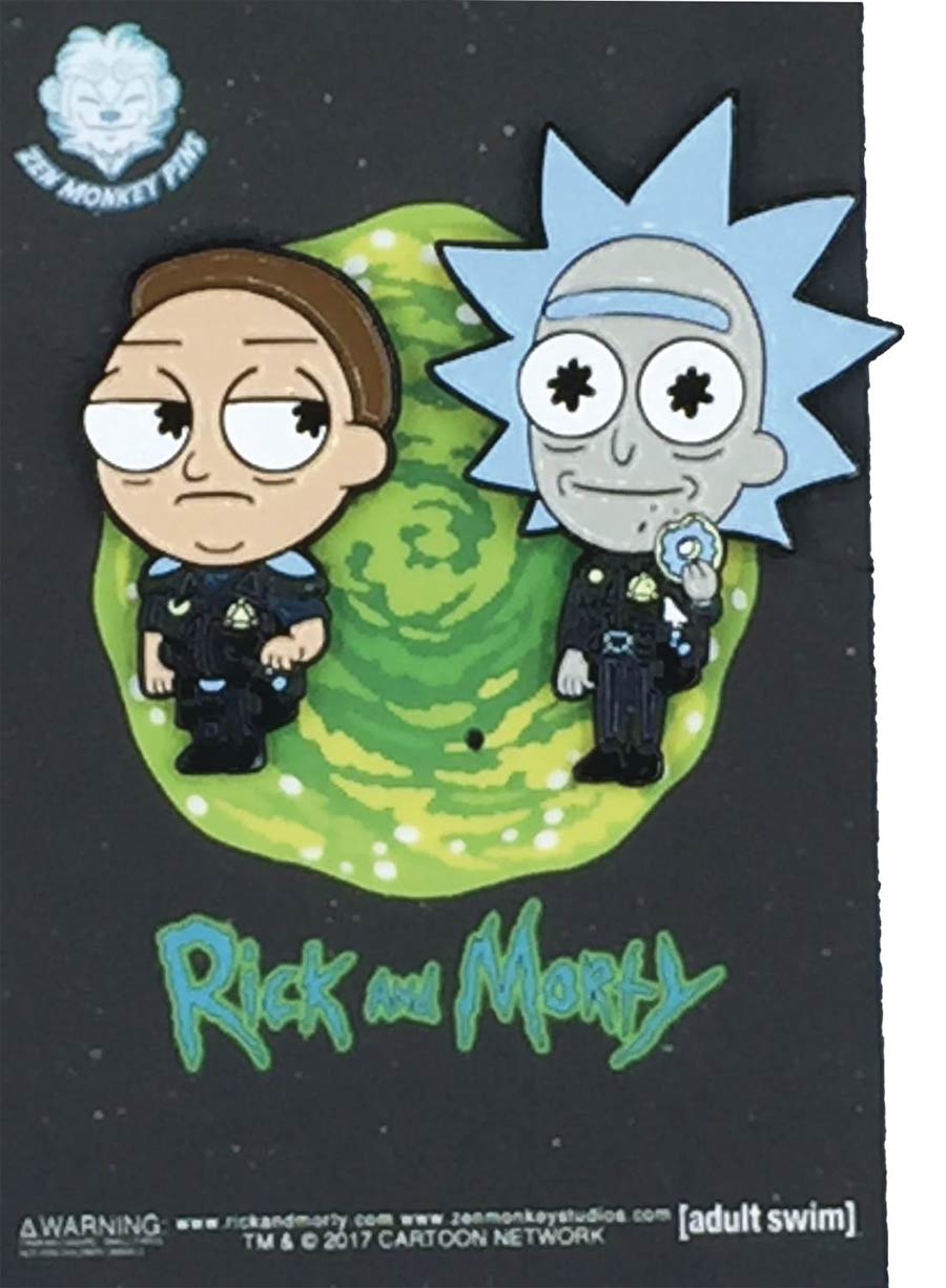Rick And Morty Cop Rick And Morty Lapel Pin 2-Piece Set