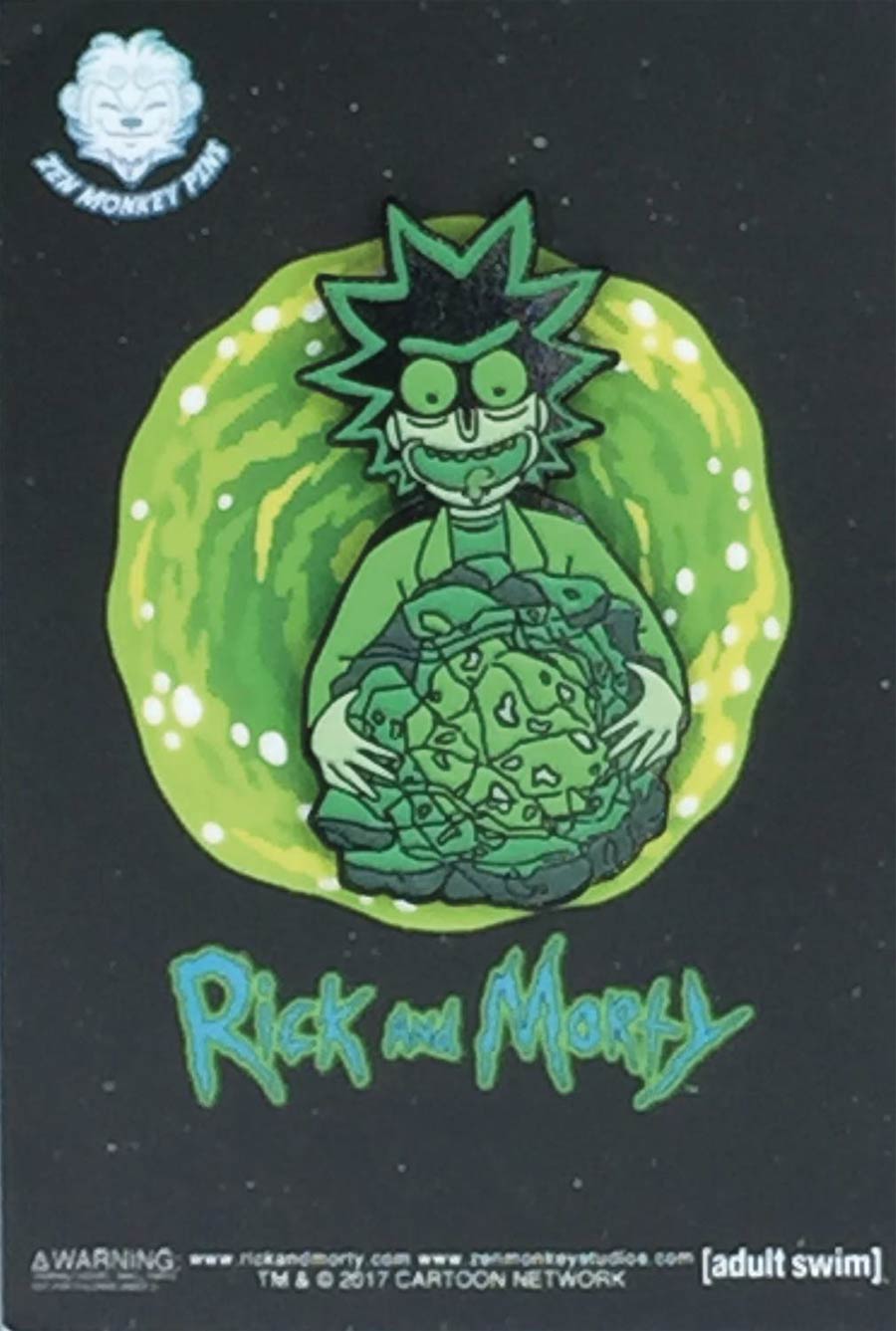 Rick And Morty Lapel Pin - Ricks Isotope Glow-In-The-Dark