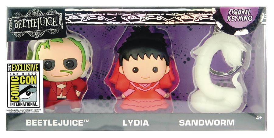 Beetlejuice SDCC 2017 Exclusive 3-Pack Figural Keyring