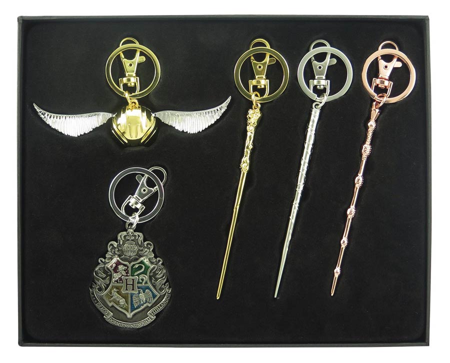 Harry Potter SDCC 2017 Exclusive 5-Piece Pewter Keyring Set