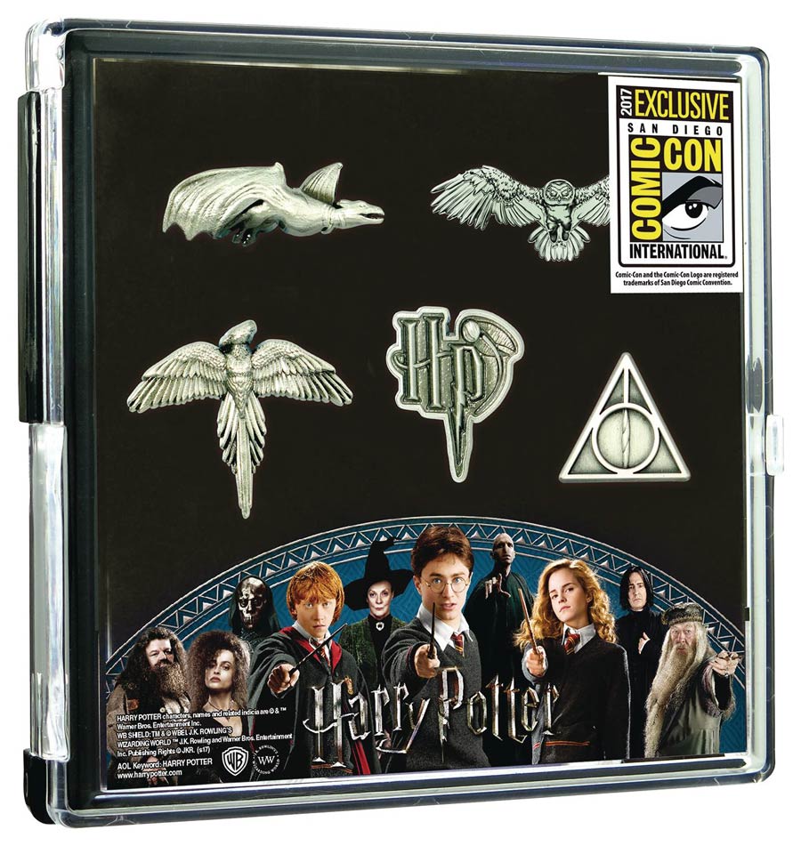 Harry Potter SDCC 2017 Exclusive 5-Piece Pewter Lapel Pin Set