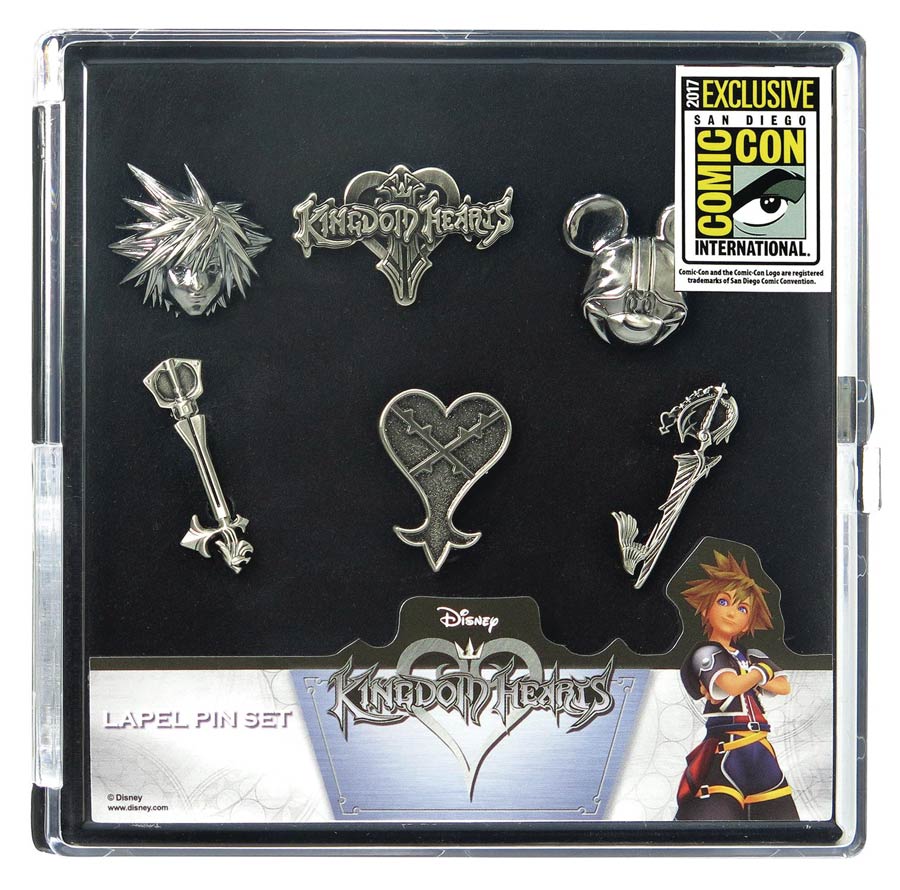 Kingdom Hearts SDCC 2017 Exclusive 6-Piece Pewter Lapel Pin Set