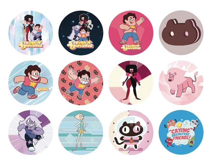 Steven Universe 1-1/4 Inch Button 144-Piece Assortment Case