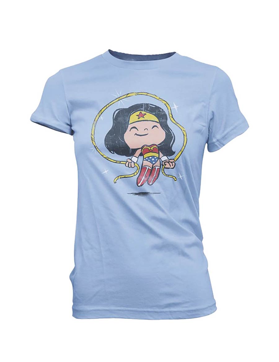 Super Cute Tees DC Comics Wonder Woman Jump Rope T-Shirt X-Small