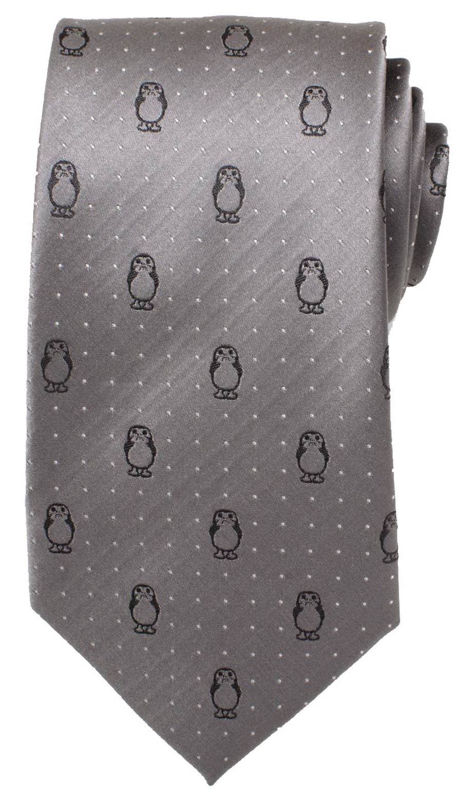 Star Wars Porg Dot Gray Mens Tie