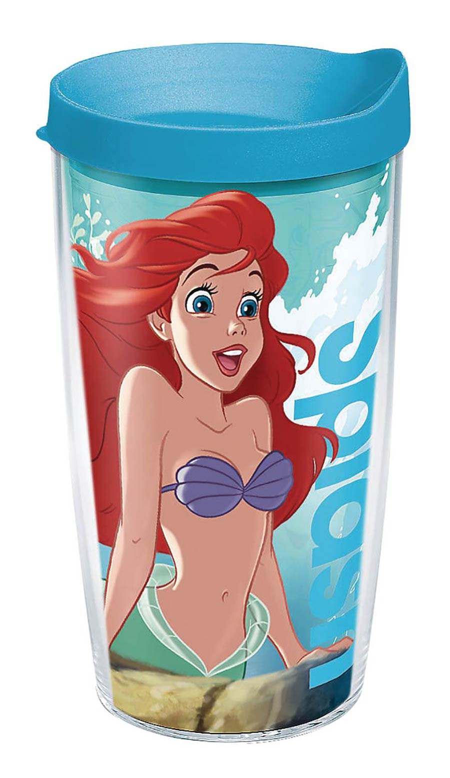 Disney 16-Ounce Tumbler - Little Mermaid Ariel Dream Big With Light Blue Lid