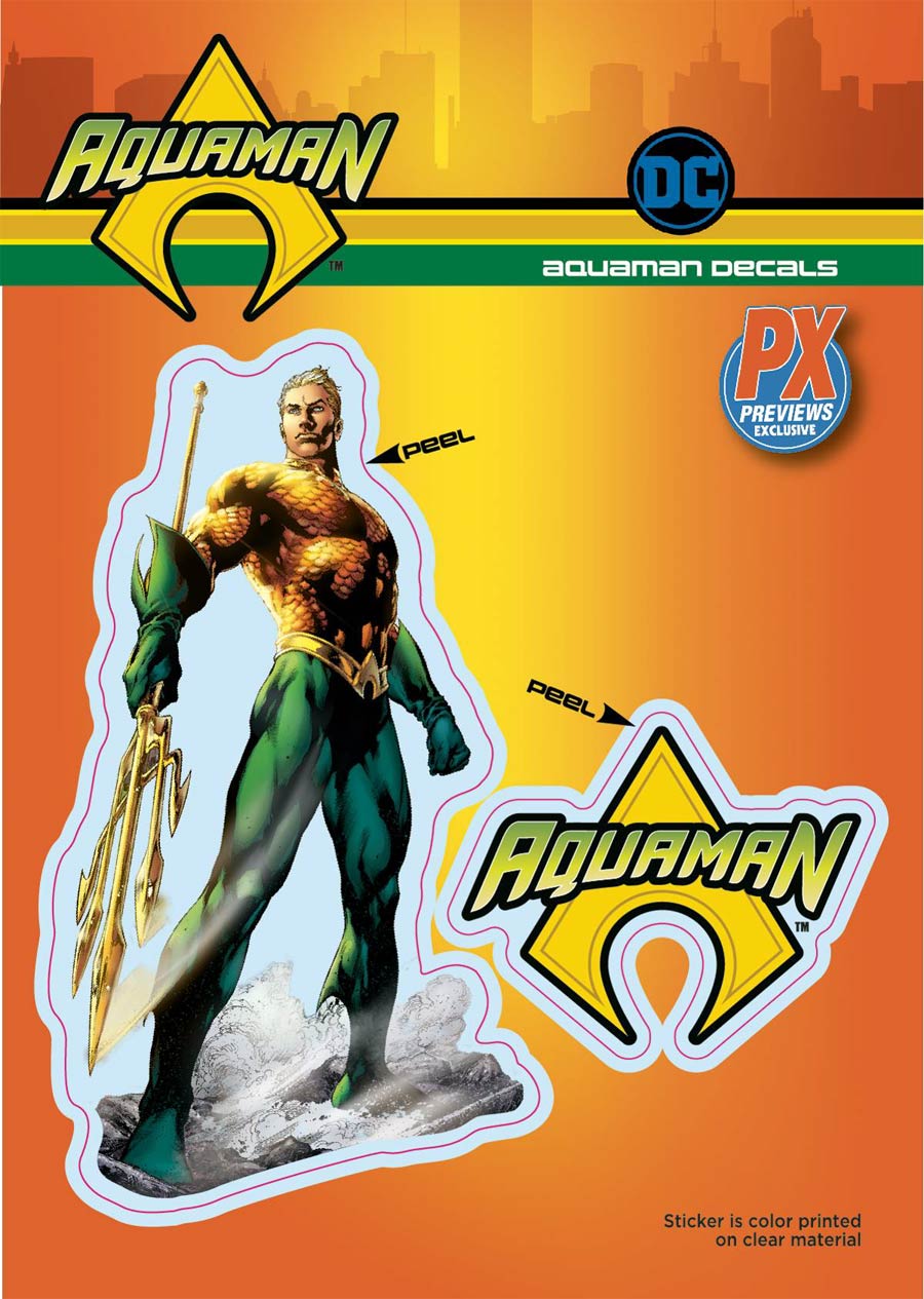 DC Heroes Aquaman Previews Exclusive Vinyl Decal