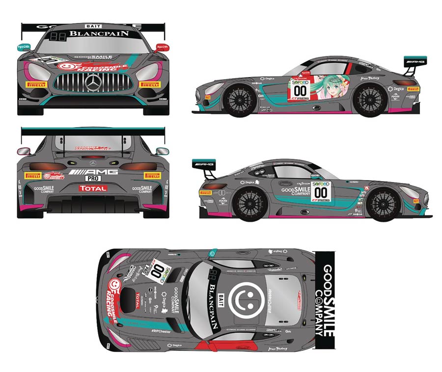 Hatsune Miku GT Project AMG 2017 Finals 1/32 Scale Mini Car