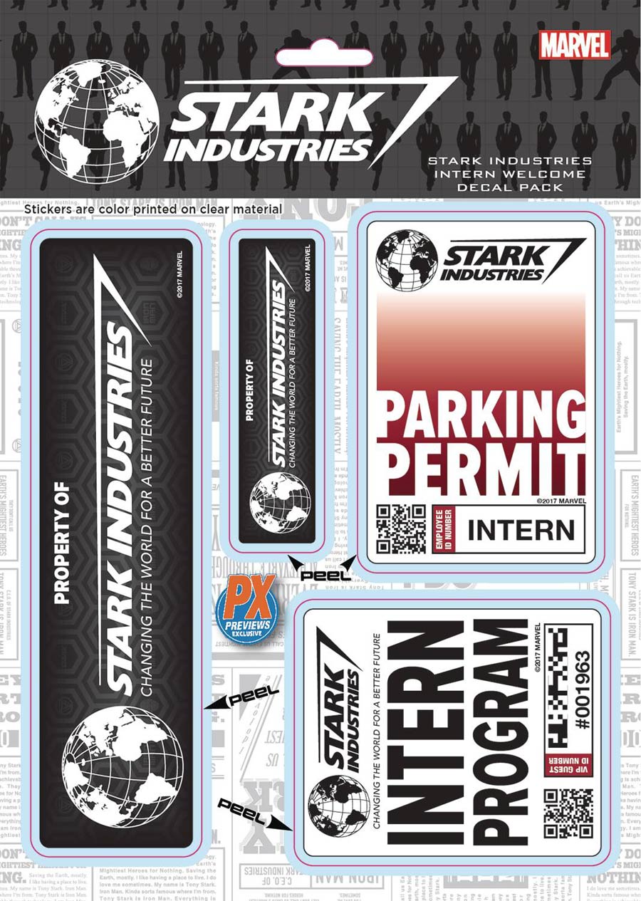 Marvel Stark Industries Welcome Pack Previews Exclusive Vinyl Decal