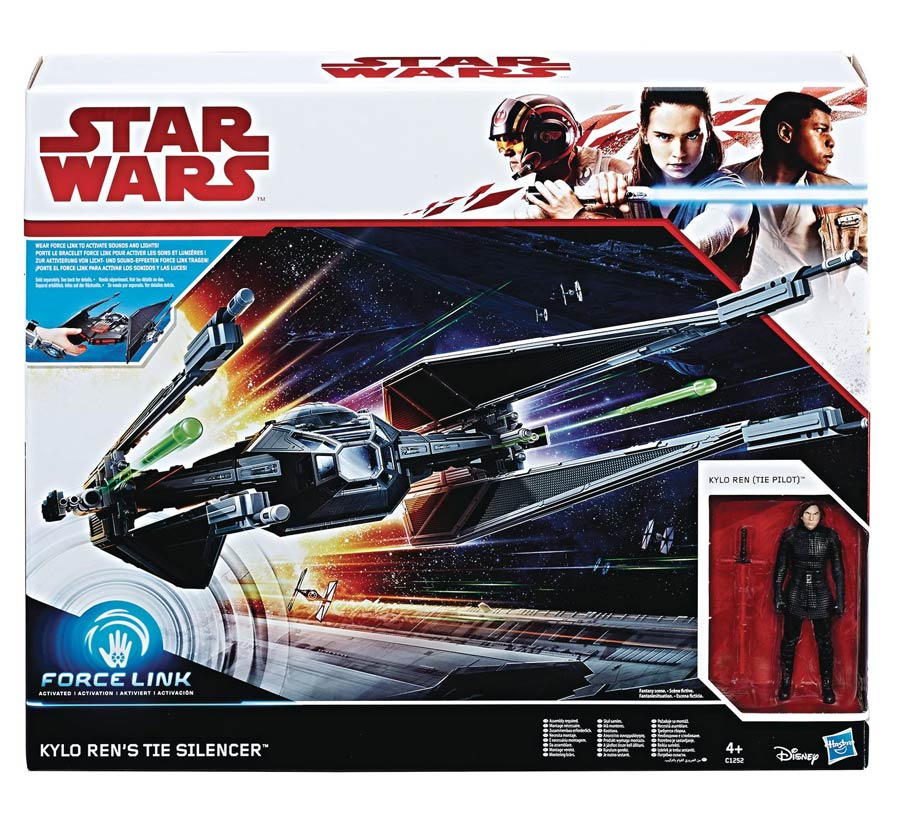 Star Wars Episode VIII The Last Jedi Kylo Rens TIE Silencer Force Link Vehicle Set Case