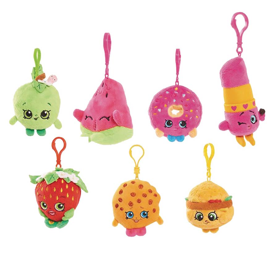 Shopkins Bean 4-Inch Plush Clip-On 12-Piece Assortment Case