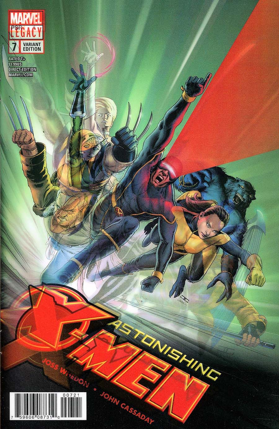 Astonishing X-Men Vol 4 #7 Cover B Variant John Cassaday Lenticular Homage Cover (Marvel Legacy Tie-In)