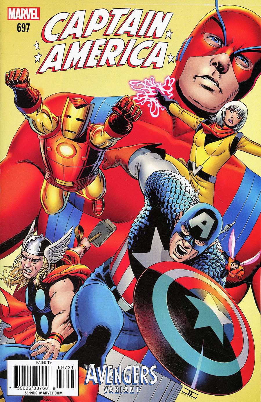Captain America Vol 8 #697 Cover B Variant John Cassaday Avengers Cover (Marvel Legacy Tie-In)
