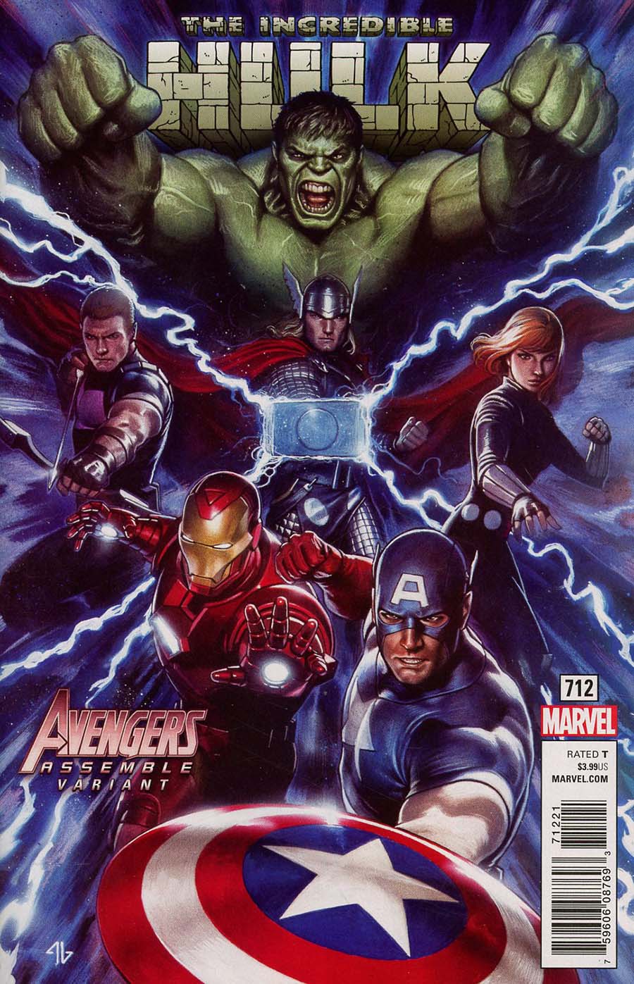 Incredible Hulk Vol 4 #712 Cover B Variant Adi Granov Avengers Cover (Marvel Legacy Tie-In)