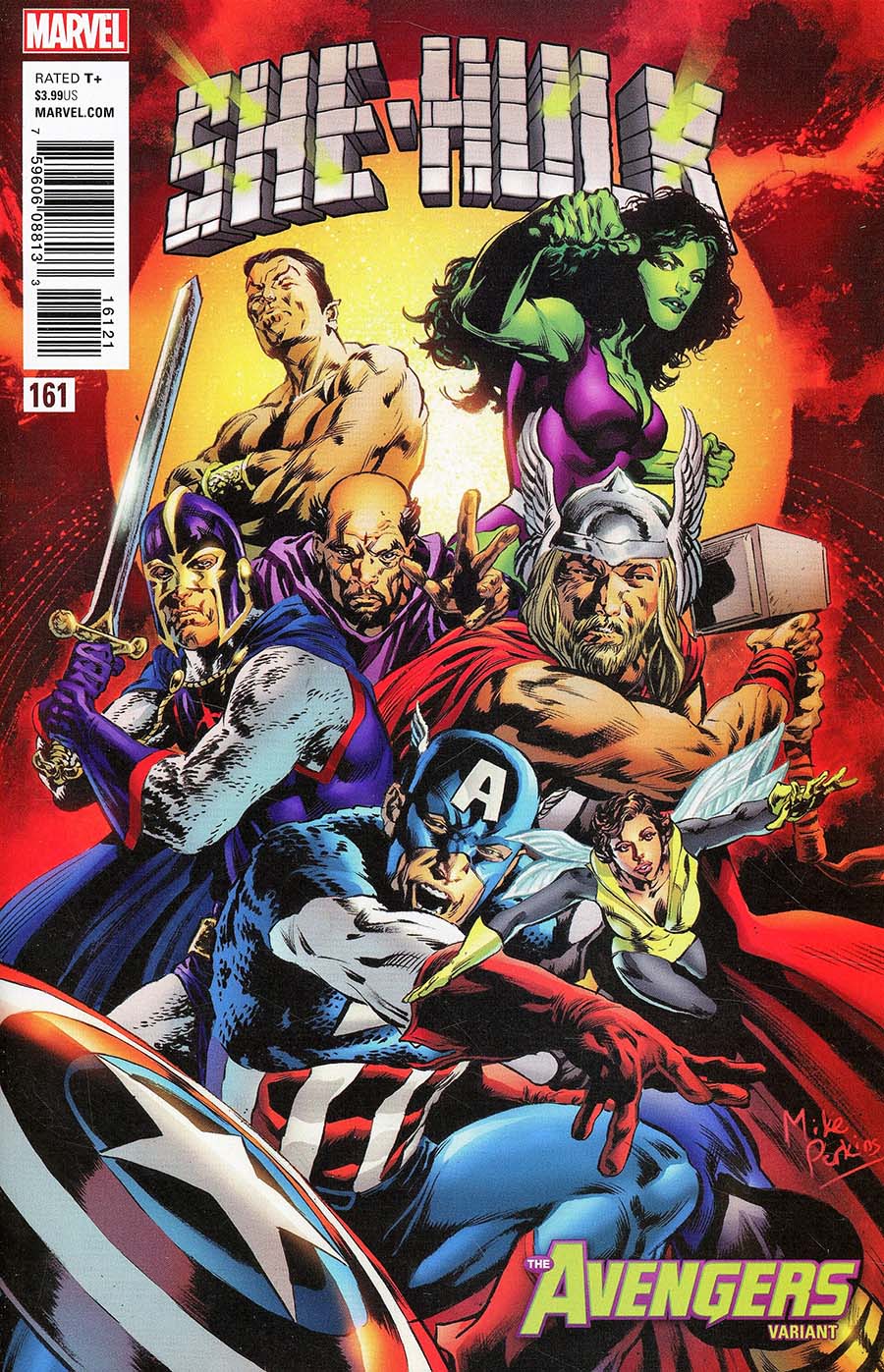 She-Hulk Vol 3 #161 Cover B Variant Mike Perkins Avengers Cover (Marvel Legacy Tie-In)