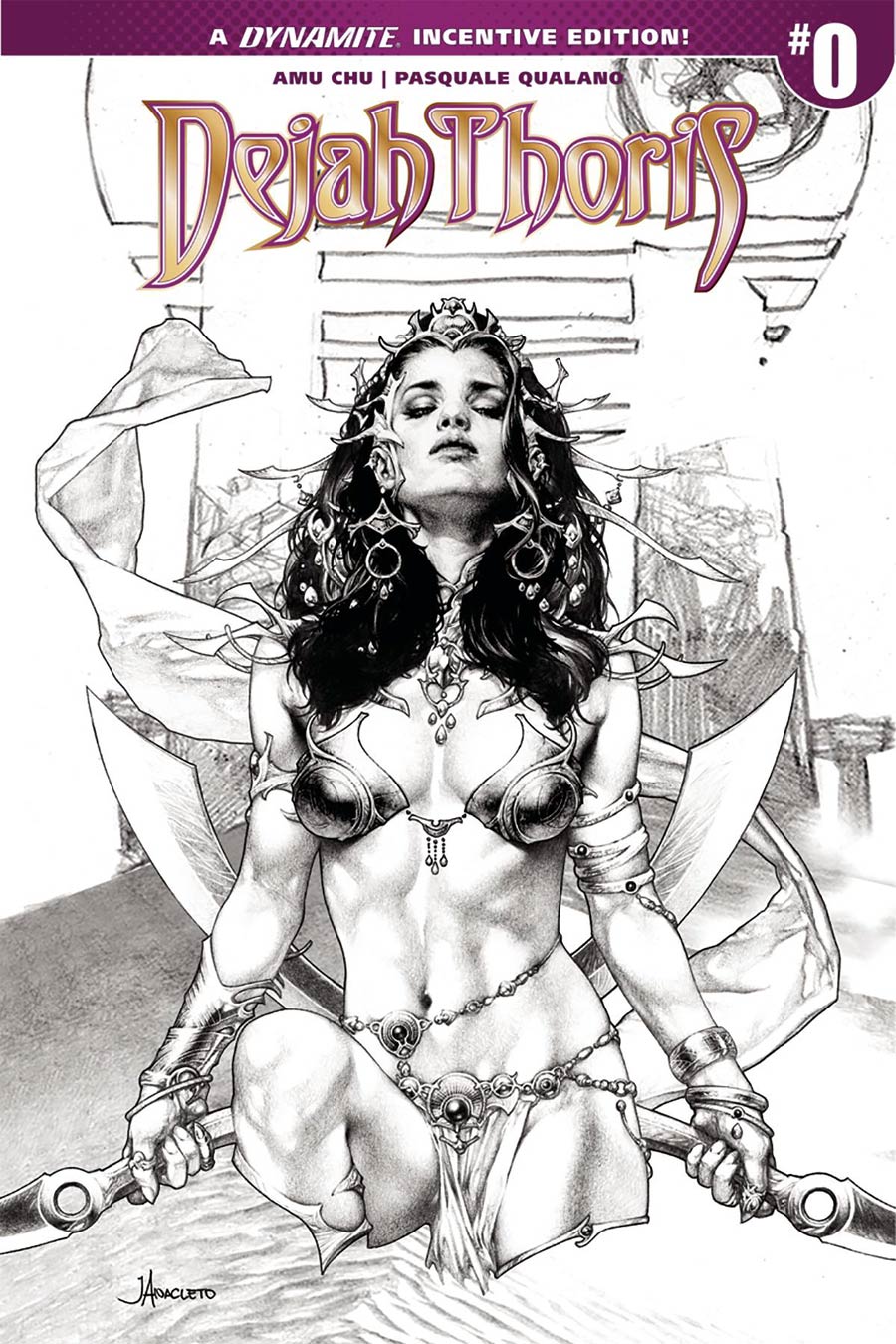 Dejah Thoris Vol 2 #0 Cover B Incentive Jay Anacleto Black & White Cover