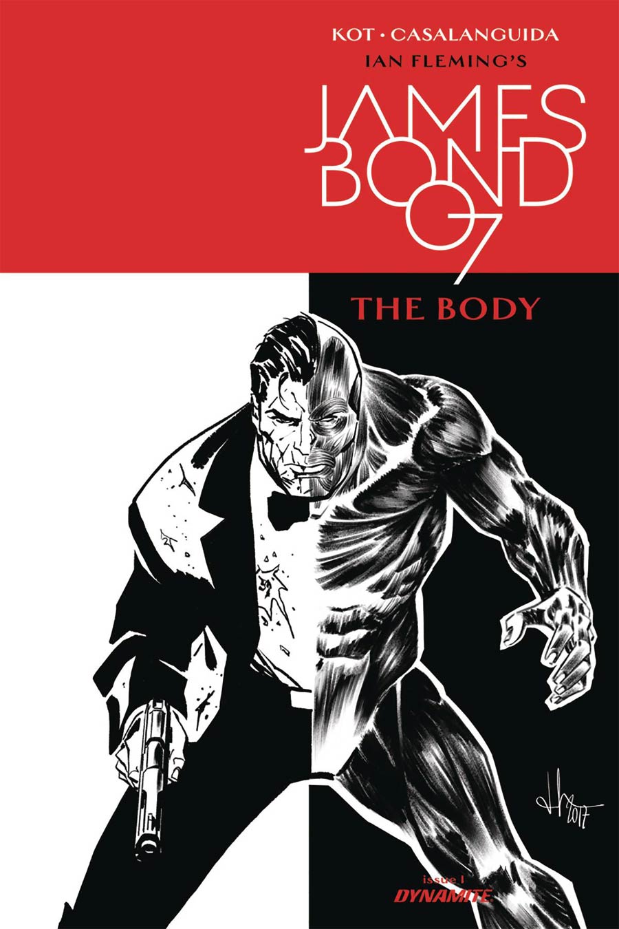 James Bond The Body #1 Cover B Incentive Luca Casalanguida Black & White Cover