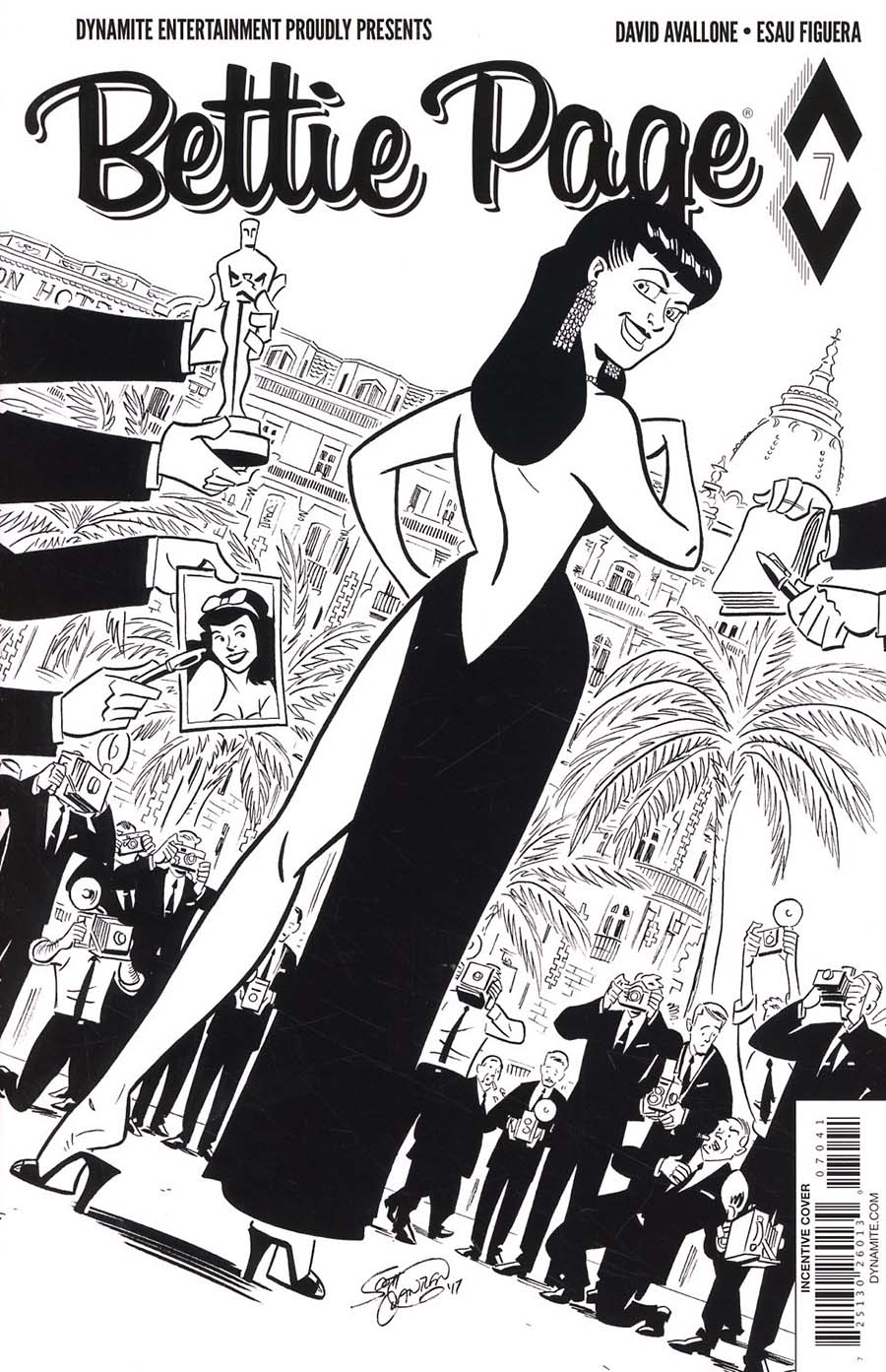 Bettie Page #7 Cover D Incentive Scott Chantler Black & White Cover