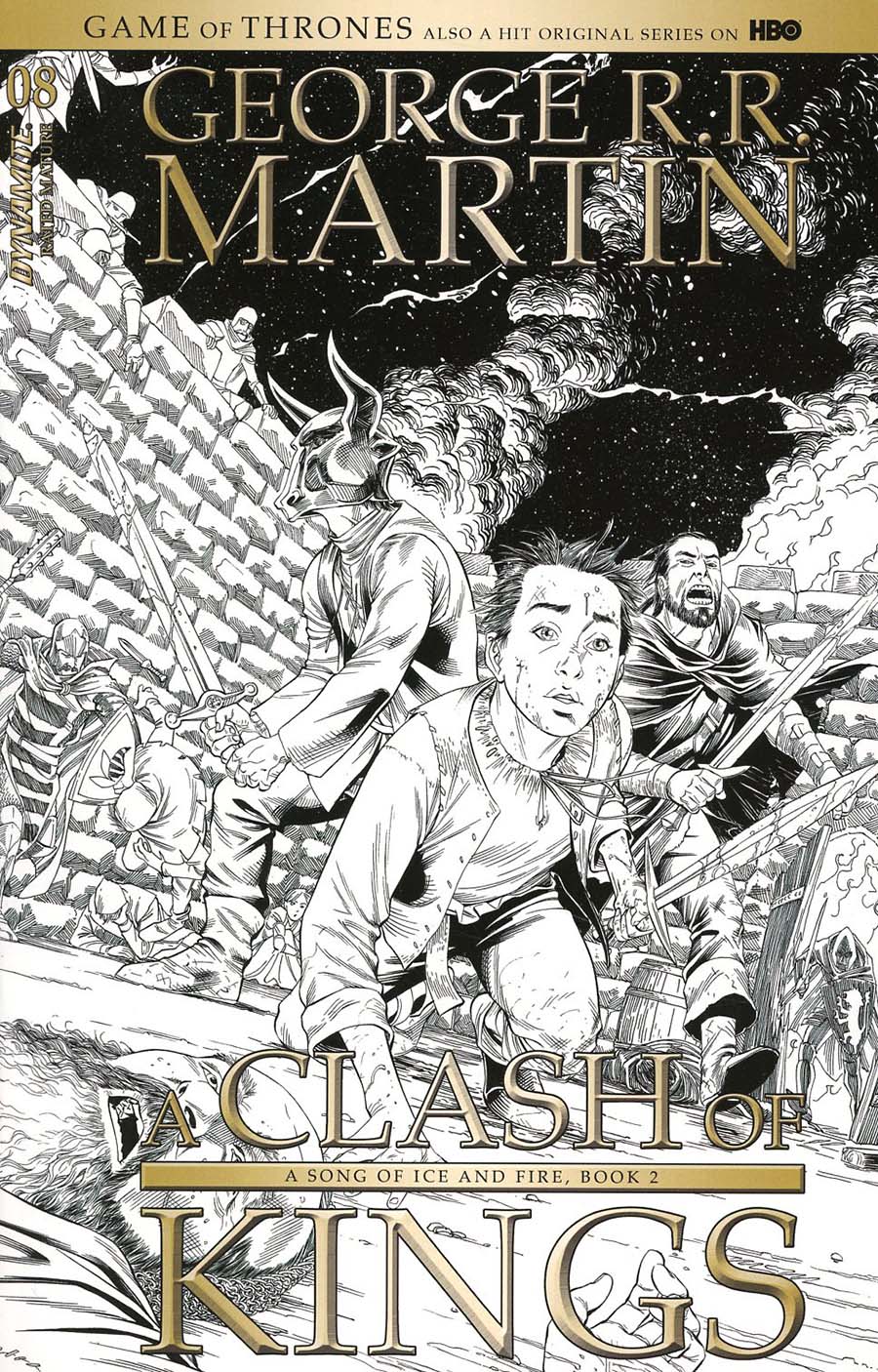 Game Of Thrones Clash Of Kings #8 Cover C Incentive Mike Miller Black & White Cover