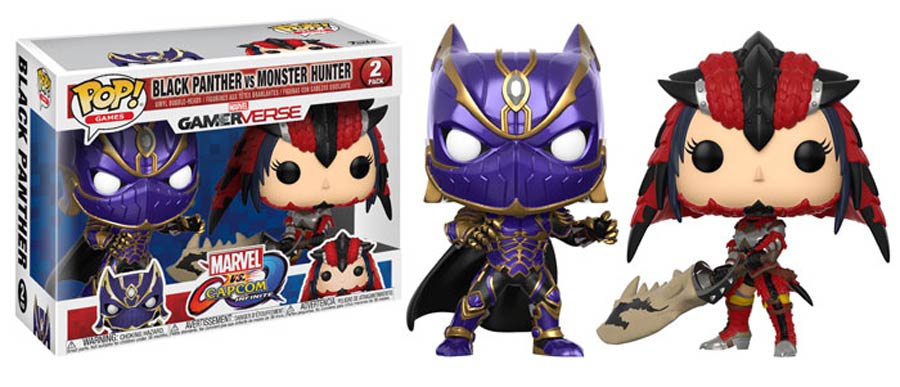 POP Games Marvel vs Capcom Infinite Black Panther vs Monster Hunter 2-Pack Vinyl Figure