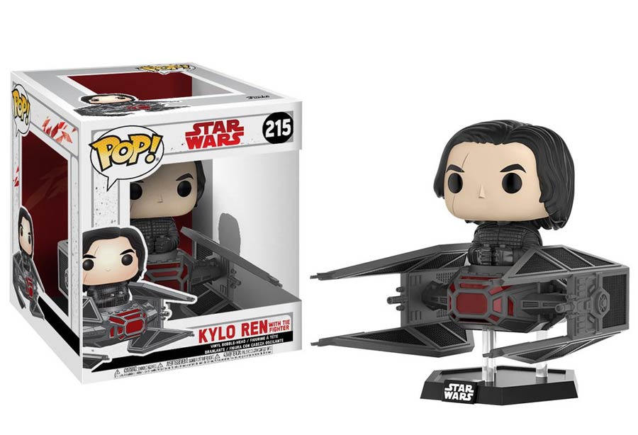 POP Star Wars 215 The Last Jedi Kylo Ren With TIE Fighter Vinyl Bobble Head
