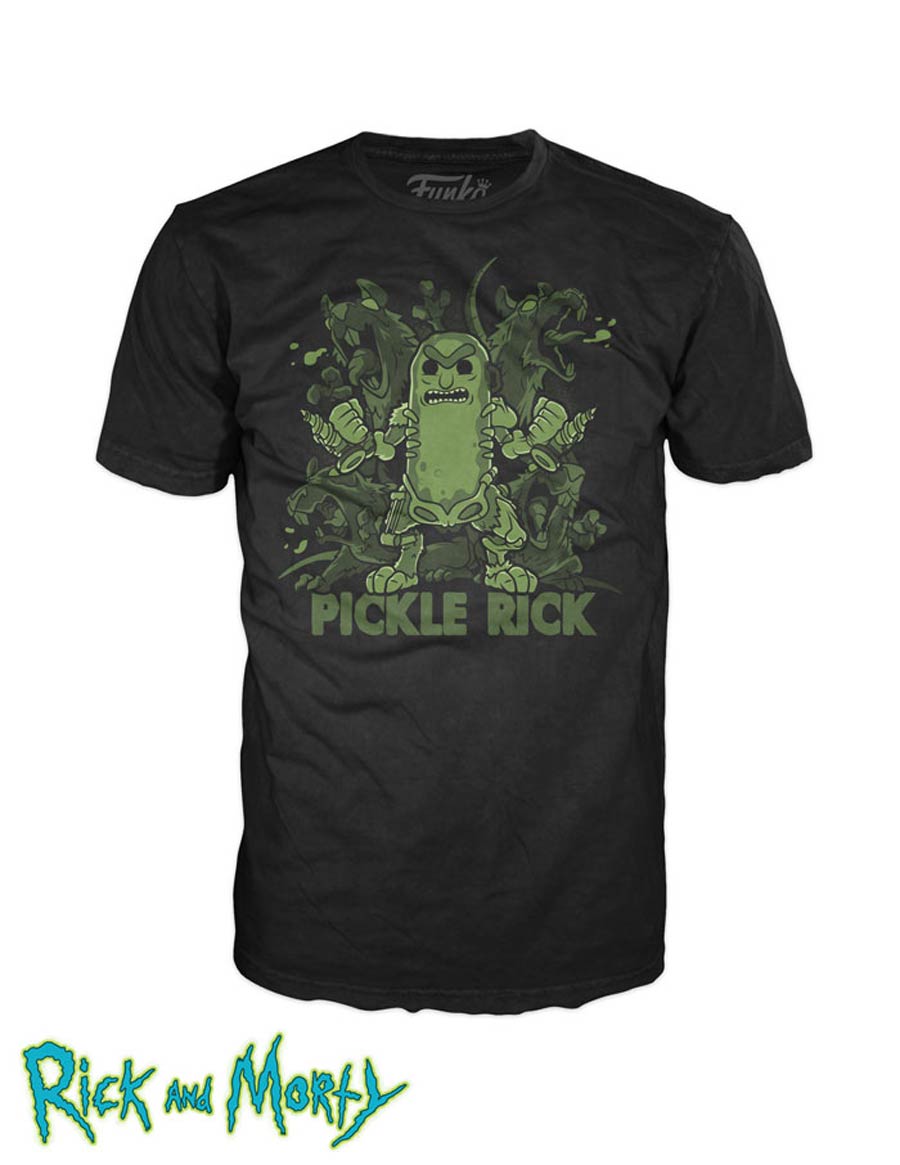 POP Tees Rick And Morty Ricks Rat Party Black T-Shirt X-Small