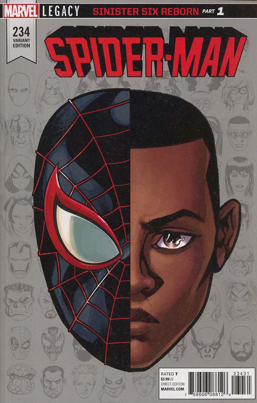 Spider-Man Vol 2 #234 Cover C Incentive Mike McKone Legacy Headshot Variant Cover (Marvel Legacy Tie-In)