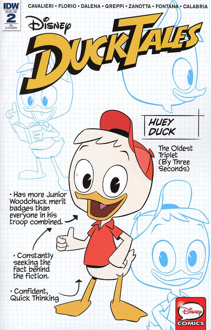 Ducktales Vol 4 #2 Cover C Incentive Blueprint Character-Focused Variant Cover