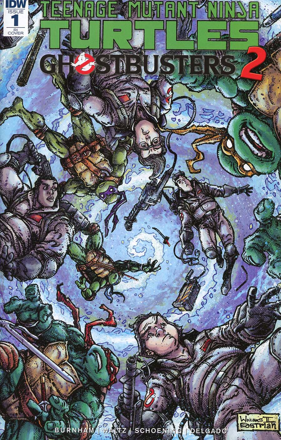Teenage Mutant Ninja Turtles Ghostbusters II #1 Cover D Incentive Kevin Eastman & Freddie E Williams II Variant Cover