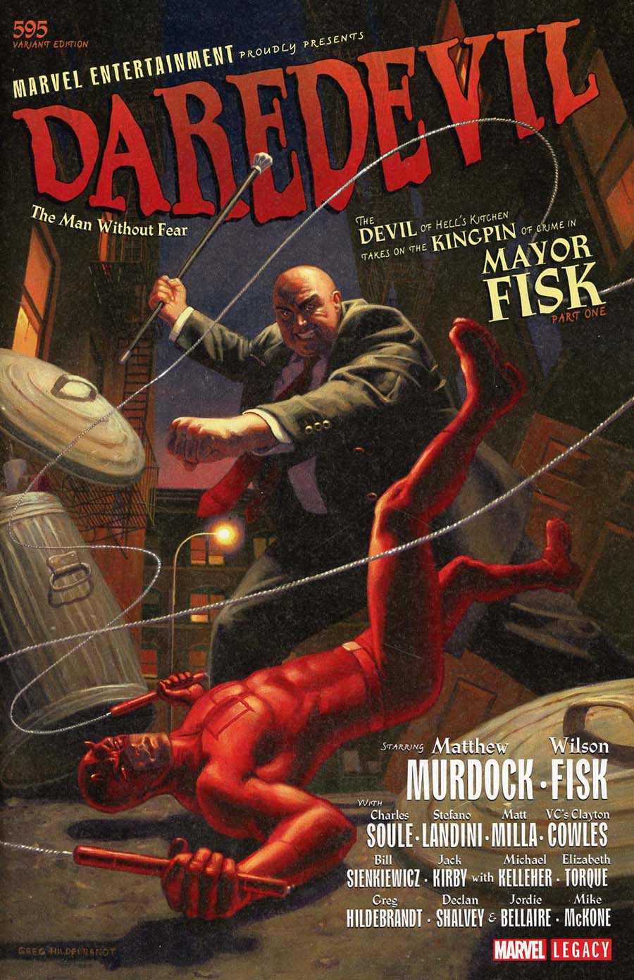 Daredevil Vol 5 #595 Cover G Incentive Greg Hildebrandt Variant Cover (Marvel Legacy Tie-In)