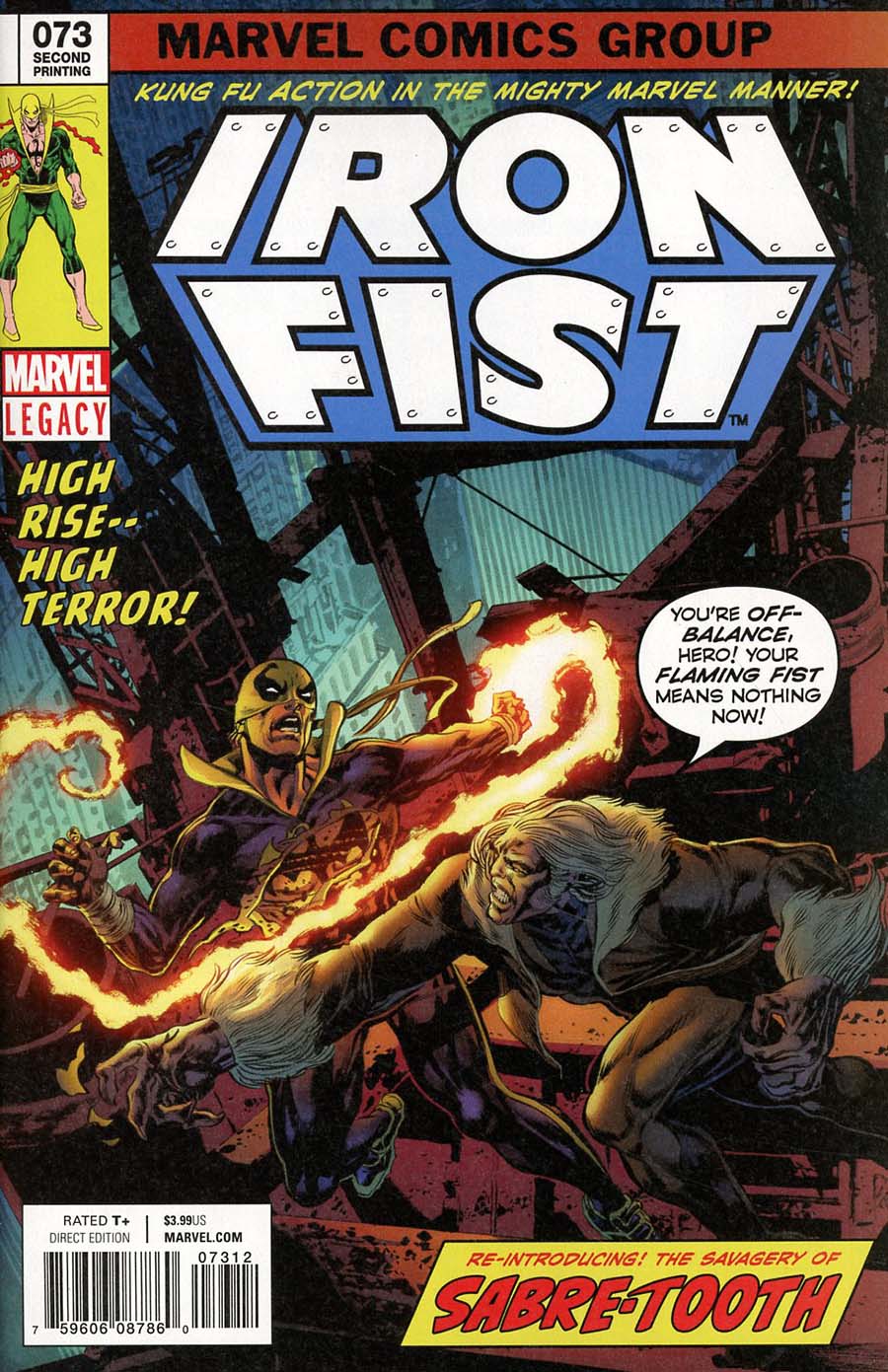 Iron Fist Vol 5 #73 Cover D 2nd Ptg Variant Mike Perkins Cover (Marvel Legacy Tie-In)