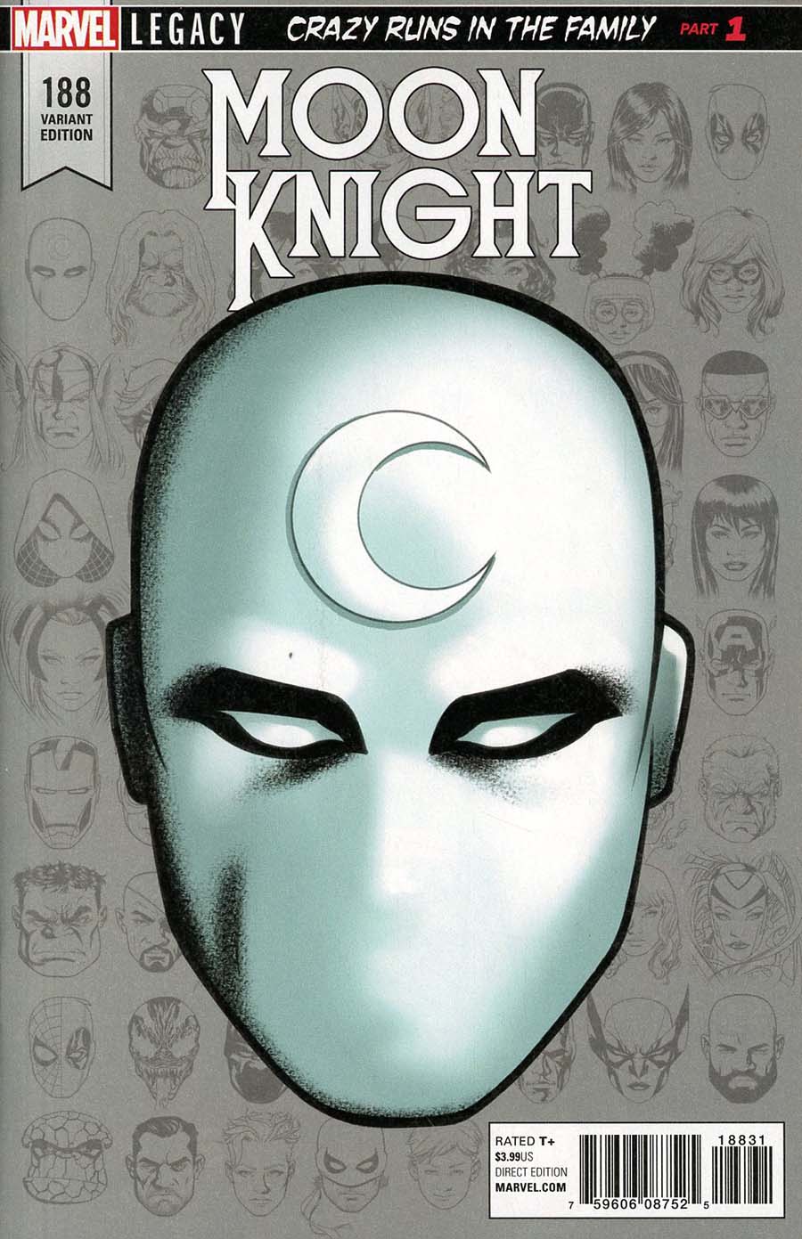 Moon Knight Vol 8 #188 Cover D Incentive Mike McKone Legacy Headshot Variant Cover (Marvel Legacy Tie-In)