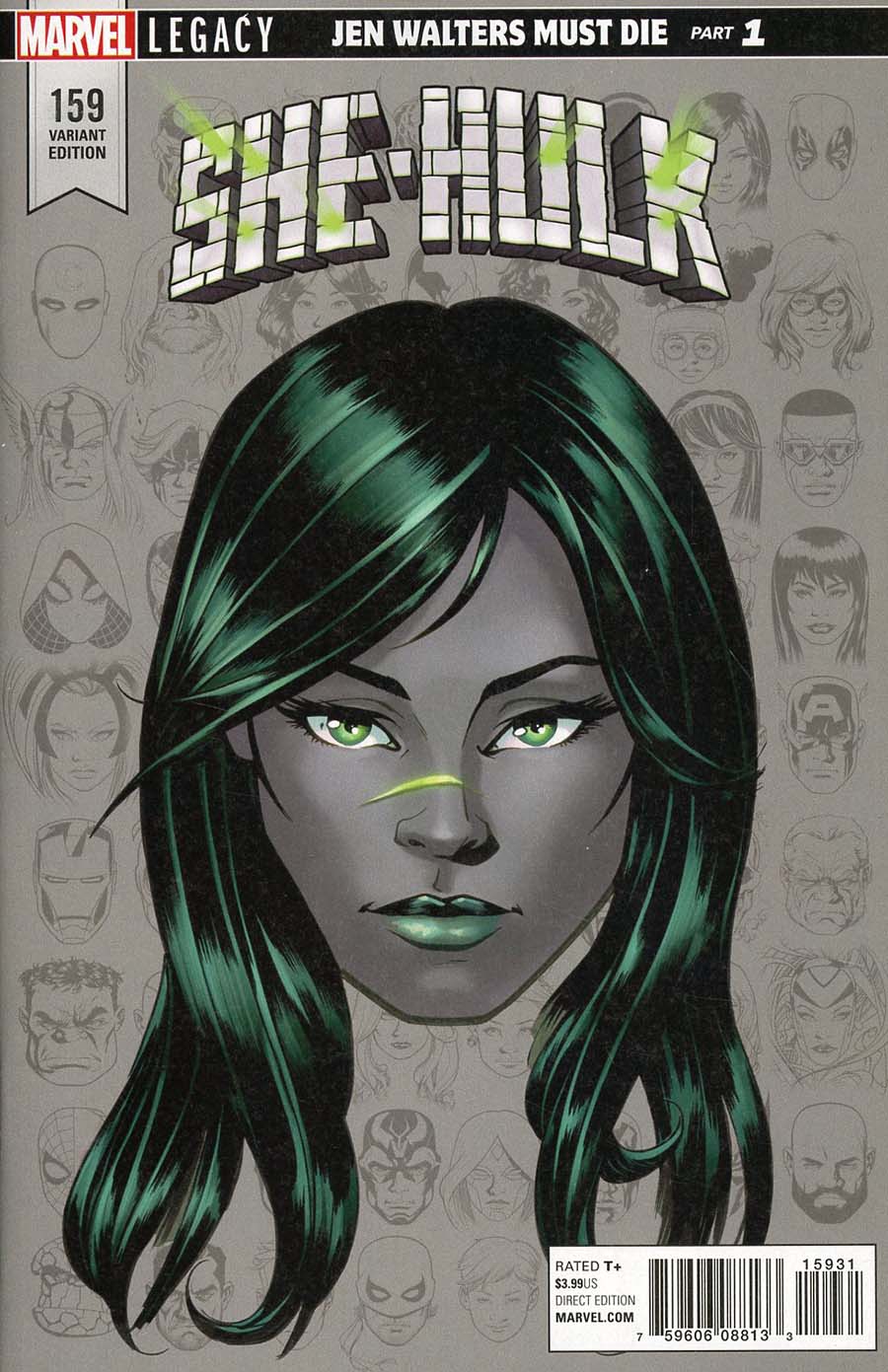 She-Hulk Vol 3 #159 Cover D Incentive Mike McKone Legacy Headshot Variant Cover (Marvel Legacy Tie-In)