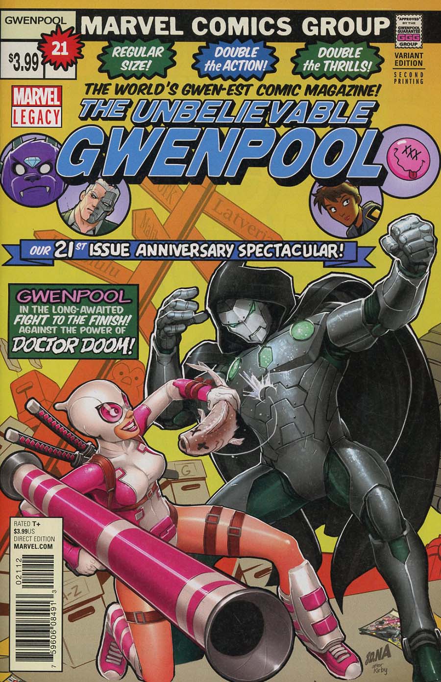 Gwenpool #21 Cover E 2nd Ptg Variant David Nakayama Cover (Marvel Legacy Tie-In)