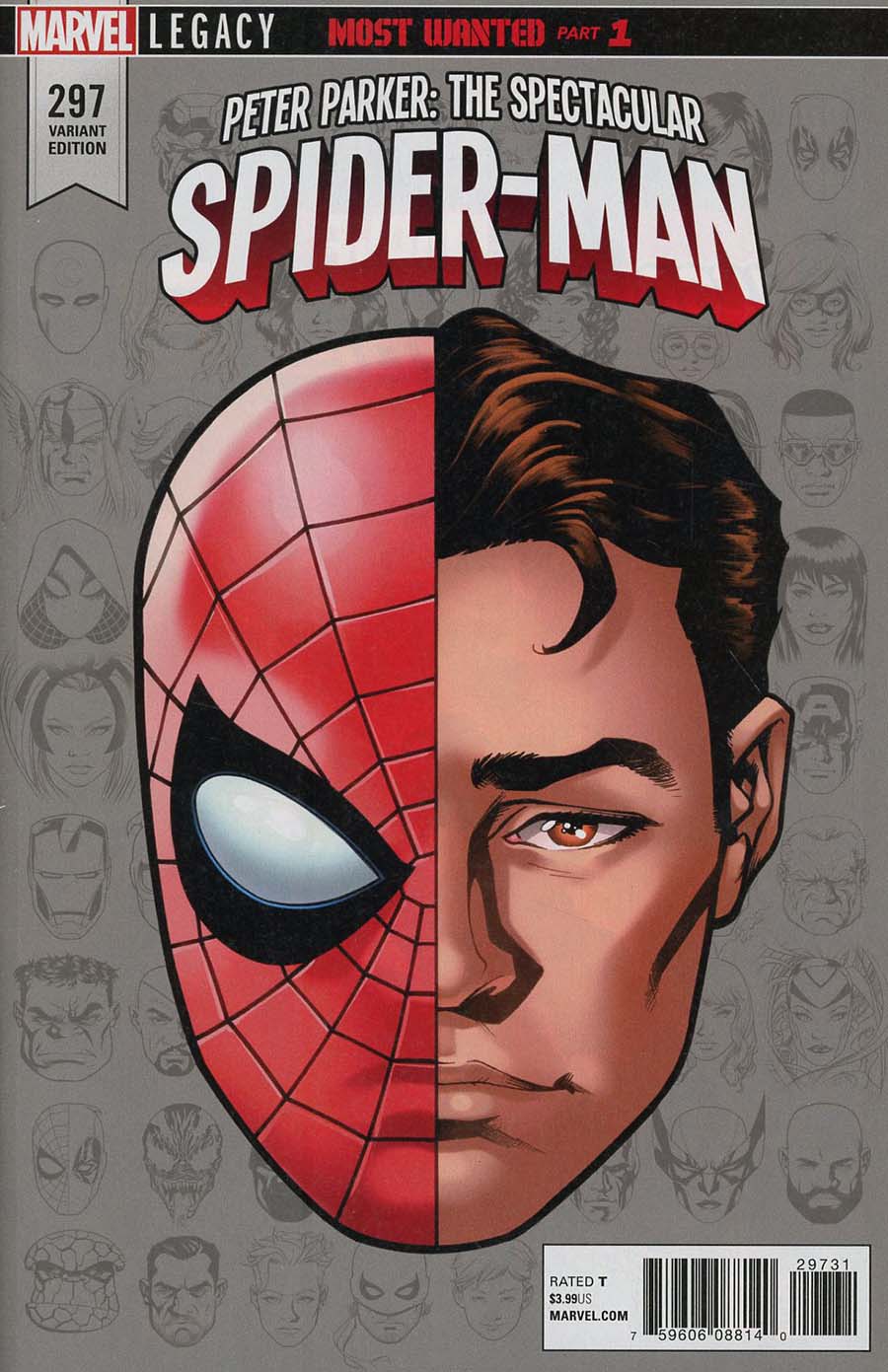 Peter Parker Spectacular Spider-Man #297 Cover C Incentive Mike McKone Legacy Headshot Variant Cover (Marvel Legacy Tie-In)