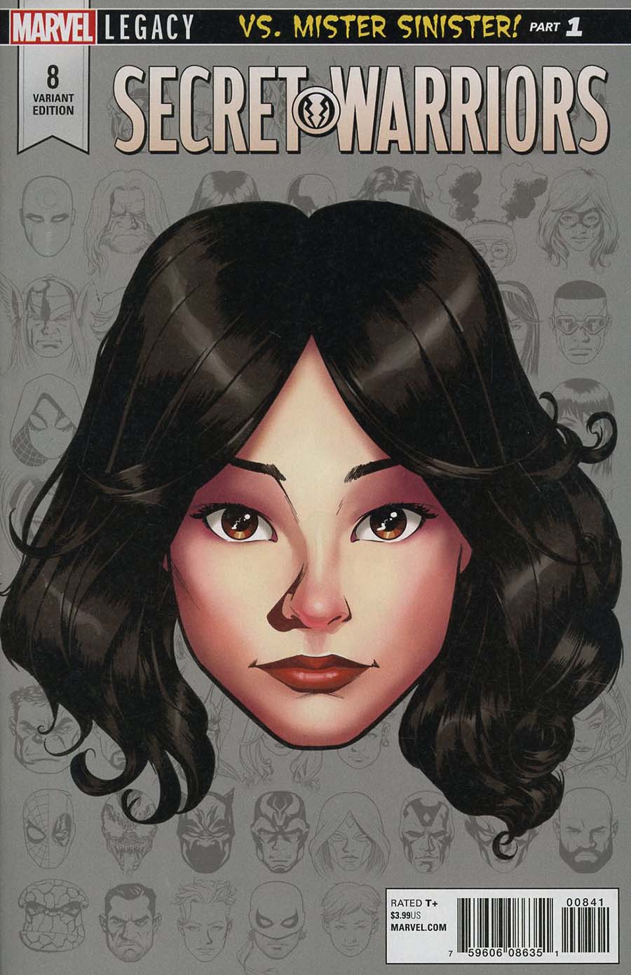 Secret Warriors Vol 2 #8 Cover C Incentive Mike McKone Legacy Headshot Variant Cover (Marvel Legacy Tie-In)