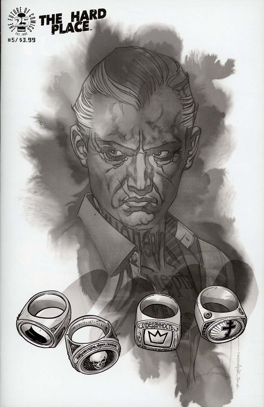 Hard Place #5 Cover C Incentive Brian Stelfreeze Black & White Cover