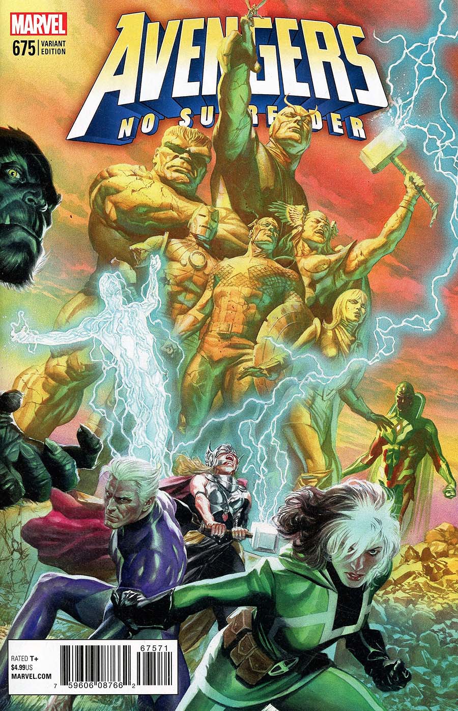 Avengers Vol 6 #675 Cover G Incentive Alex Ross Color Variant Cover (No Surrender Part 1)(Marvel Legacy Tie-In)