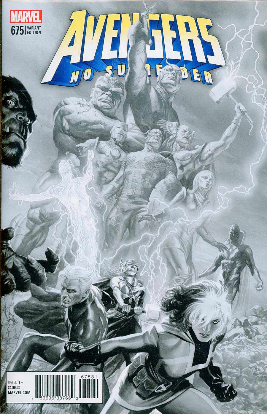 Avengers Vol 6 #675 Cover H Incentive Alex Ross Sketch Variant Cover (No Surrender Part 1)(Marvel Legacy Tie-In)