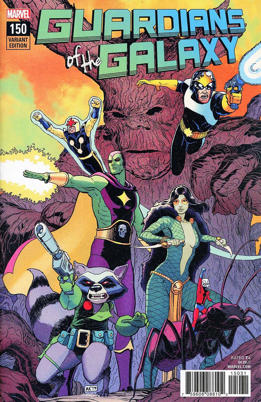 Guardians Of The Galaxy Vol 4 #150 Cover E Incentive Aaron Kuder Variant Cover (Marvel Legacy Tie-In)