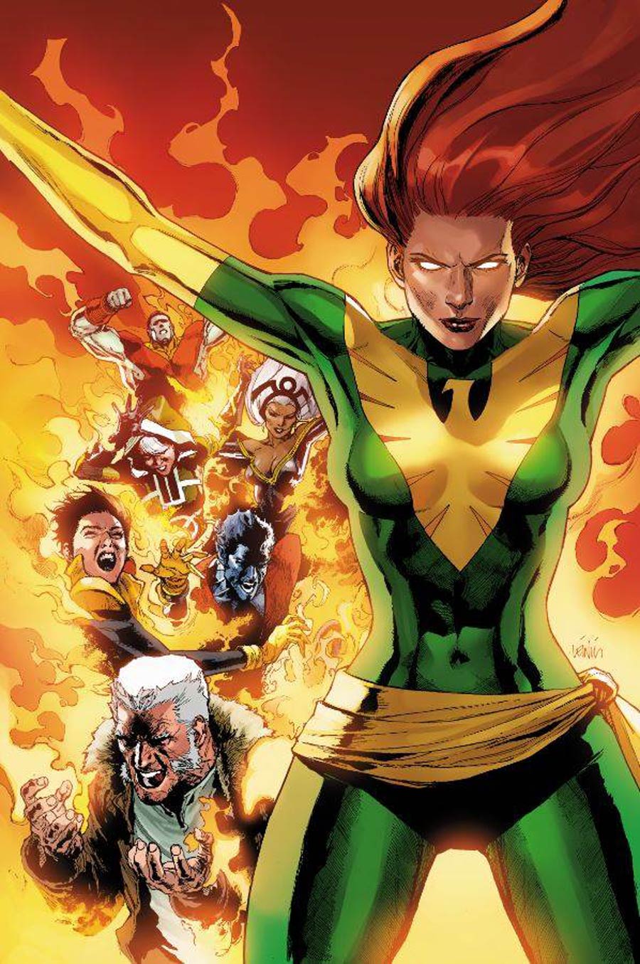 Phoenix Resurrection Return Of (Adult) Jean Grey #1 Cover I Incentive Leinil Francis Yu Green Costume Variant Cover (Marvel Legacy Tie-In)