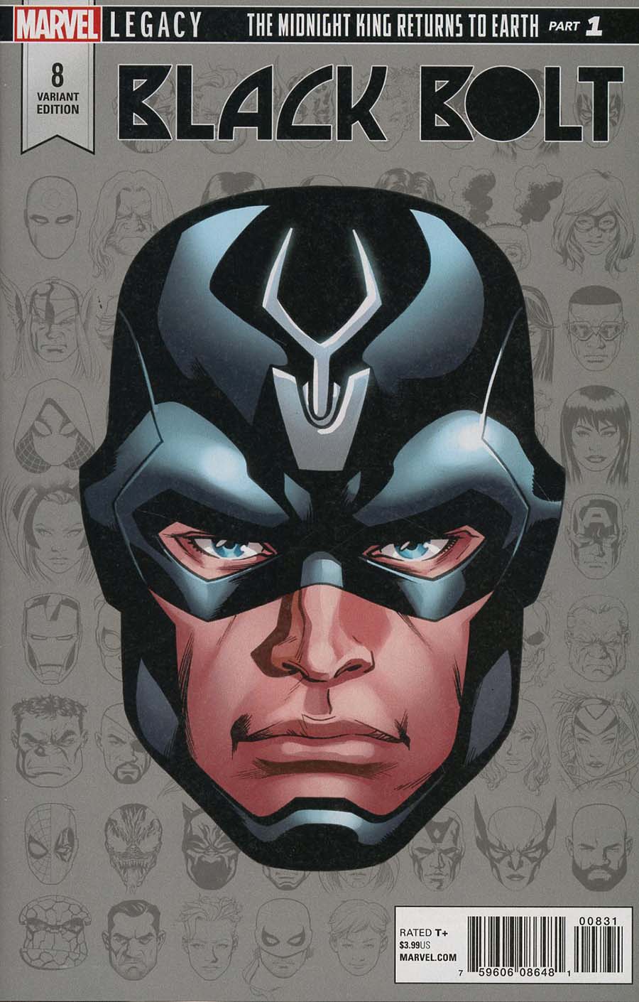 Black Bolt #8 Cover C Incentive Mike McKone Legacy Headshot Variant Cover (Marvel Legacy Tie-In)