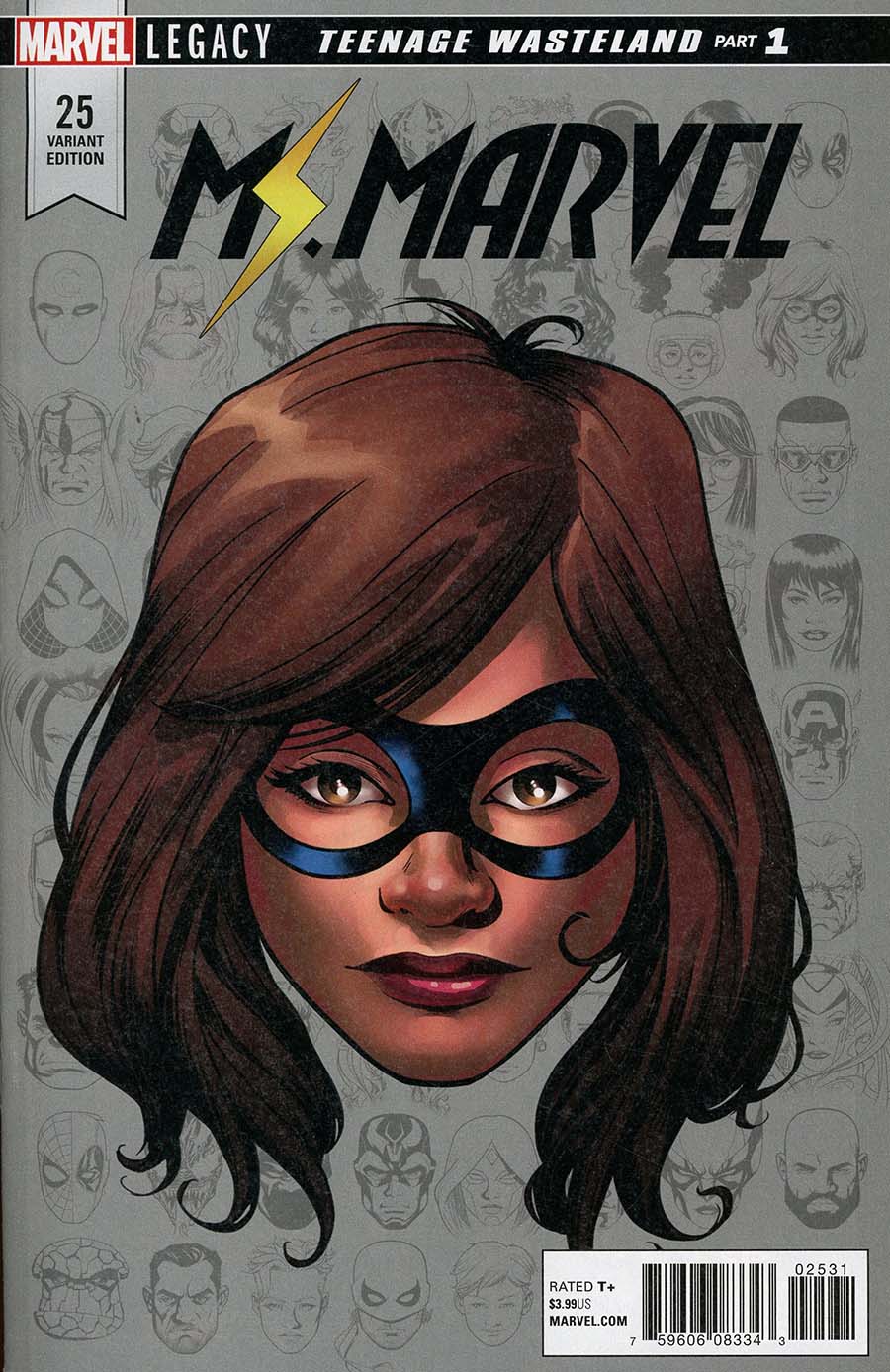 Ms Marvel Vol 4 #25 Cover D Incentive Mike McKone Legacy Headshot Variant Cover (Marvel Legacy Tie-In)